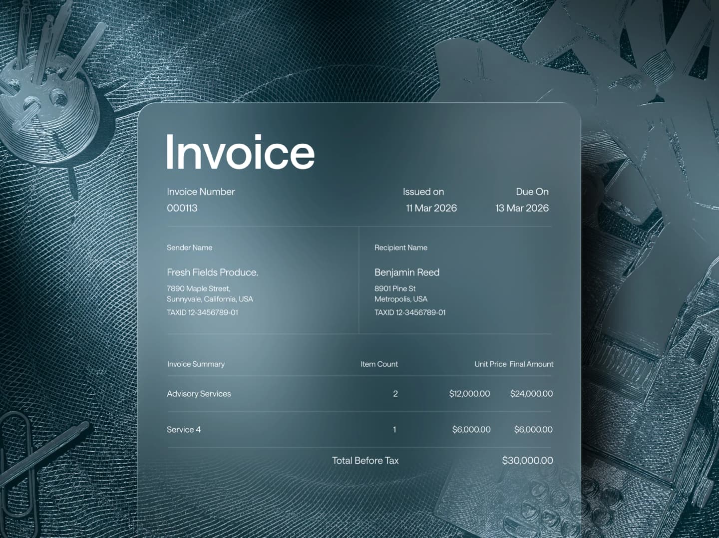 Invoice generation