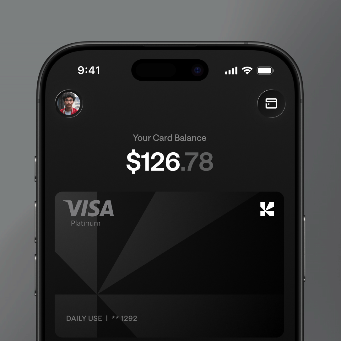 Card balance screen