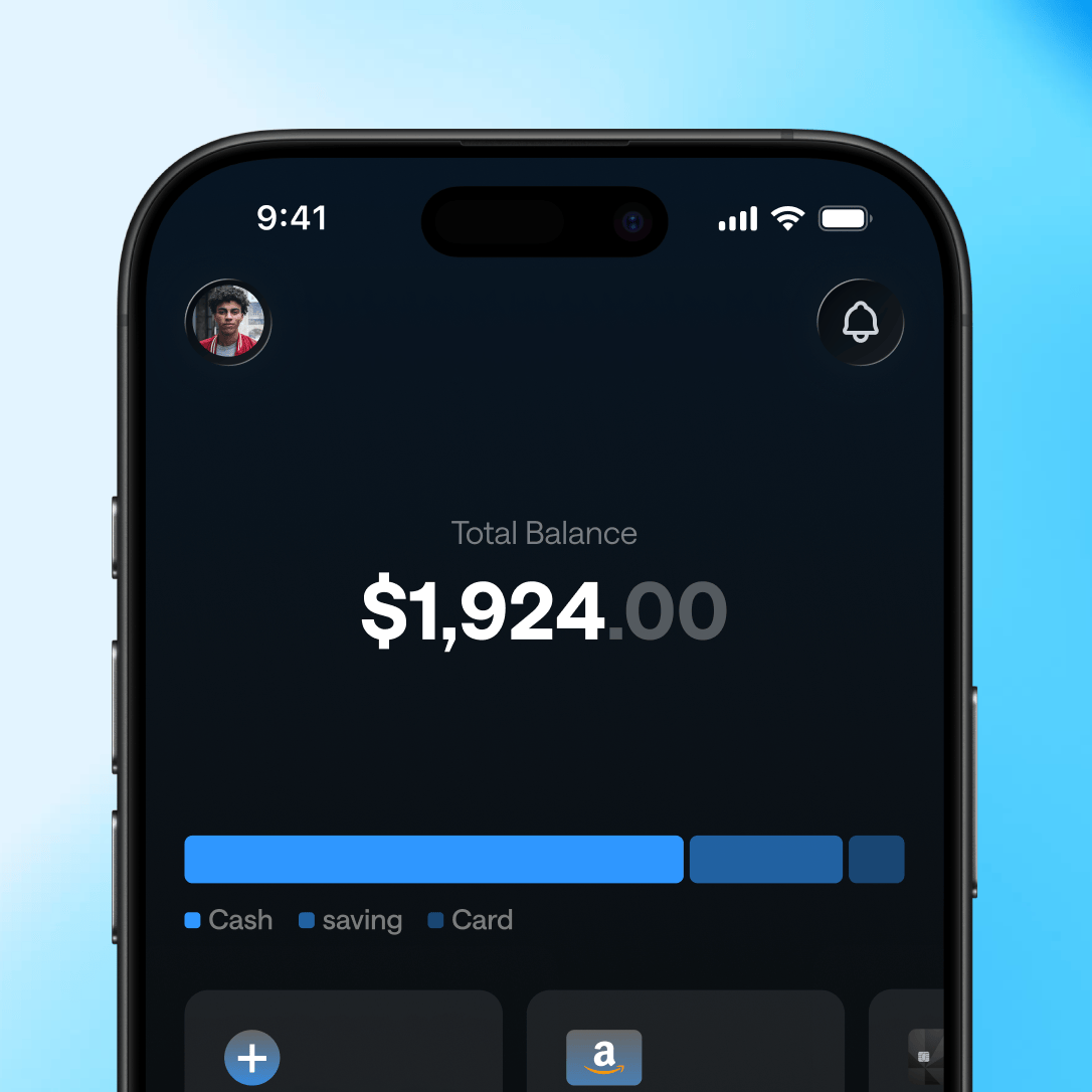 Total balance screen