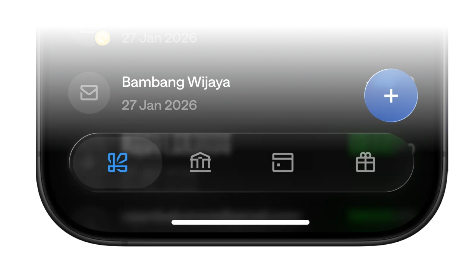 Kosh app tab bar