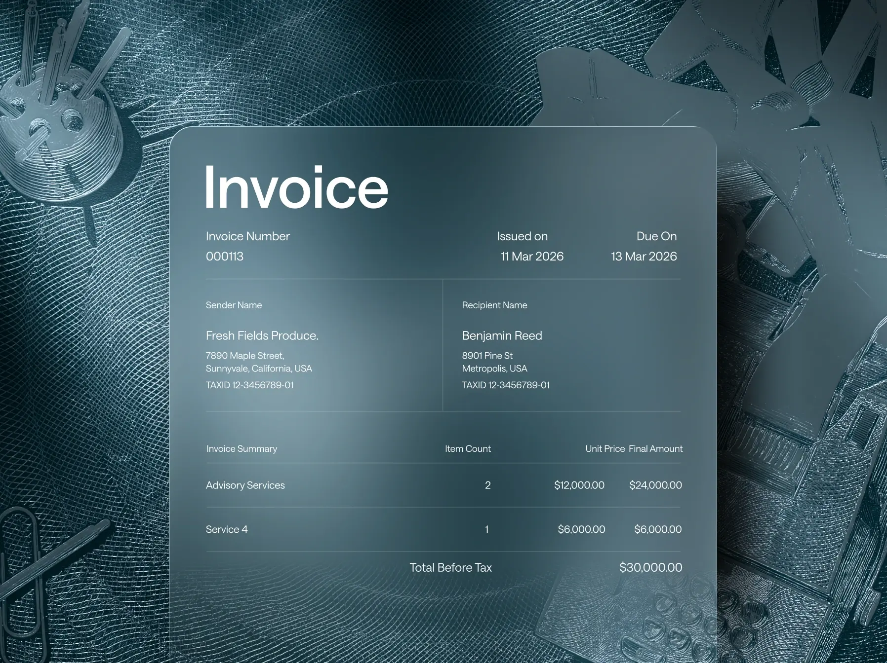 Invoice generation